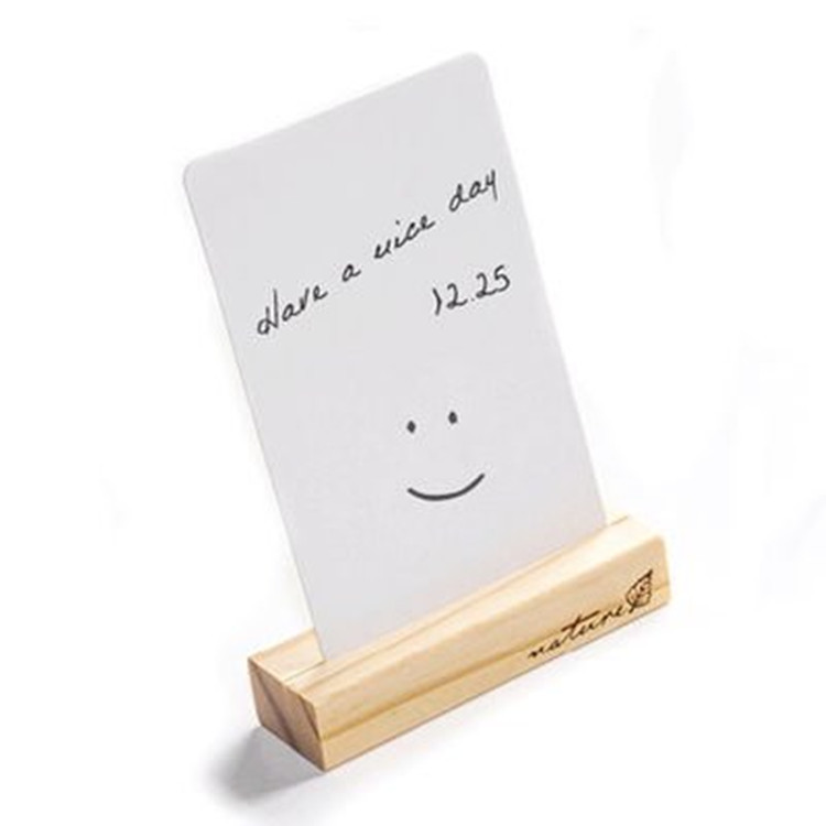 Desk Calendar Postcard Solid Wood Base Desktop Note Wooden Stand Note Business Card Photo Message Holder Menu Holder