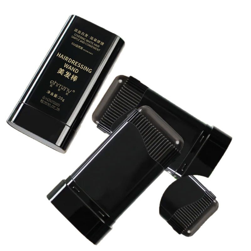 Han Zini Hair Dye Stick for Black Hair, Disposable Hair Dye Pen, Hair Dye Stick to Cover White Hair, Hair Dye Comb, Wholesale Hair Replacement