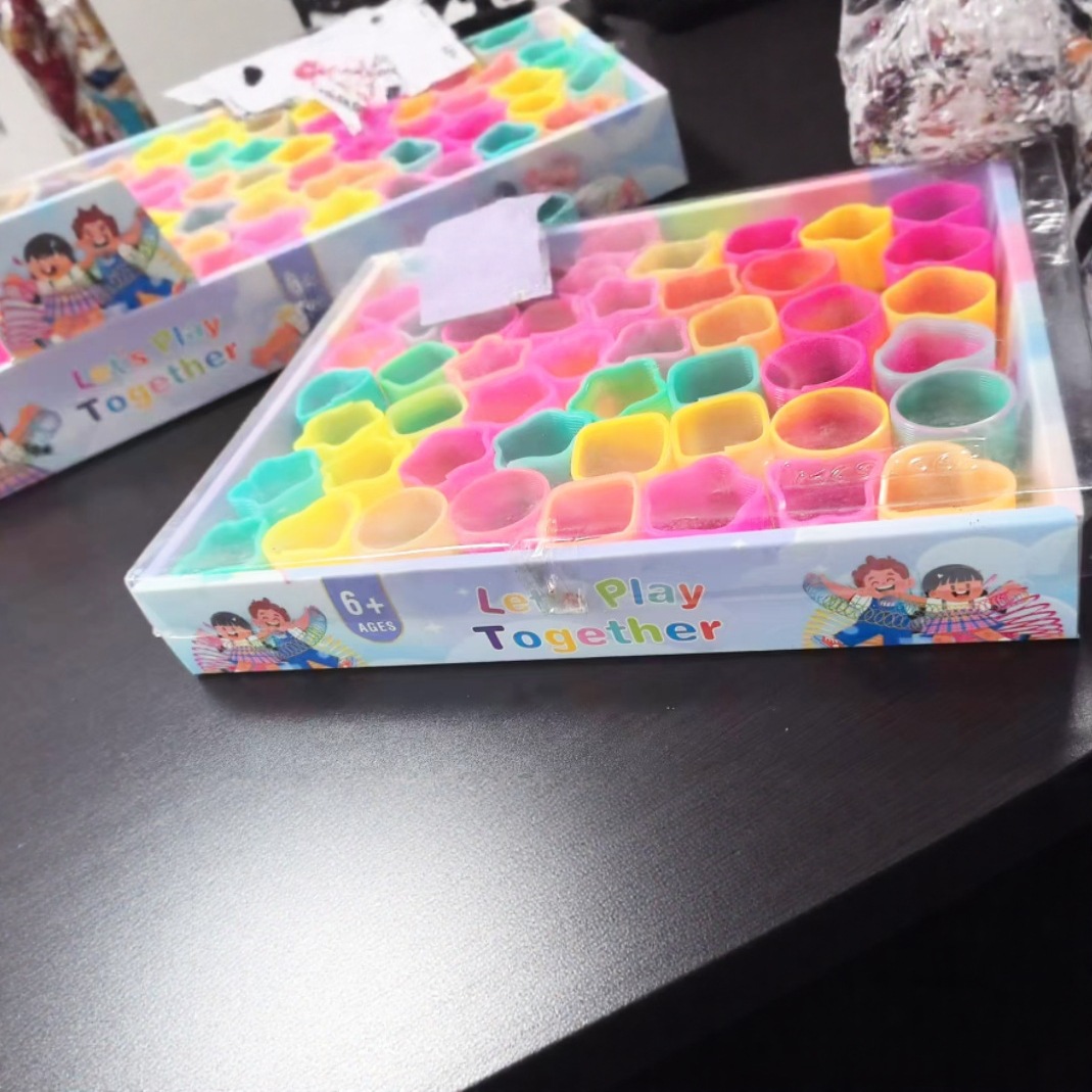 Special-Shaped Spring Ring Magic Rainbow Circle Children's Toy Educational Colorful Stacking Elastic Circle Street Stall Night Market Wholesale