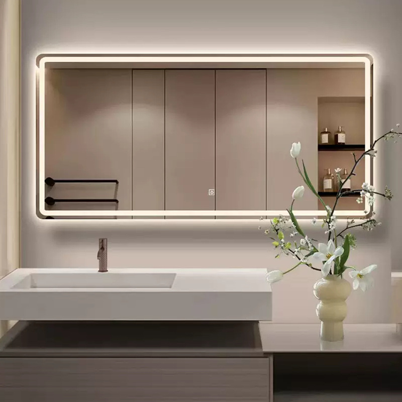 Casual, Accessible Luxury, Multifunctional Smart Mirror, Led Wall-Mounted Bathroom Toilet with Light, Anti-Fog Bathroom Mirror