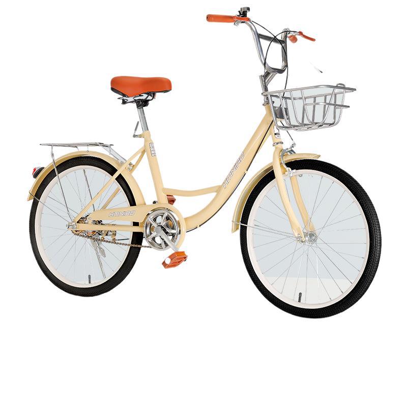 New Bicycle Adult Women's Inflatable Solid Tire College Student Lady Commuter Lightweight Bicycle 22-24inch