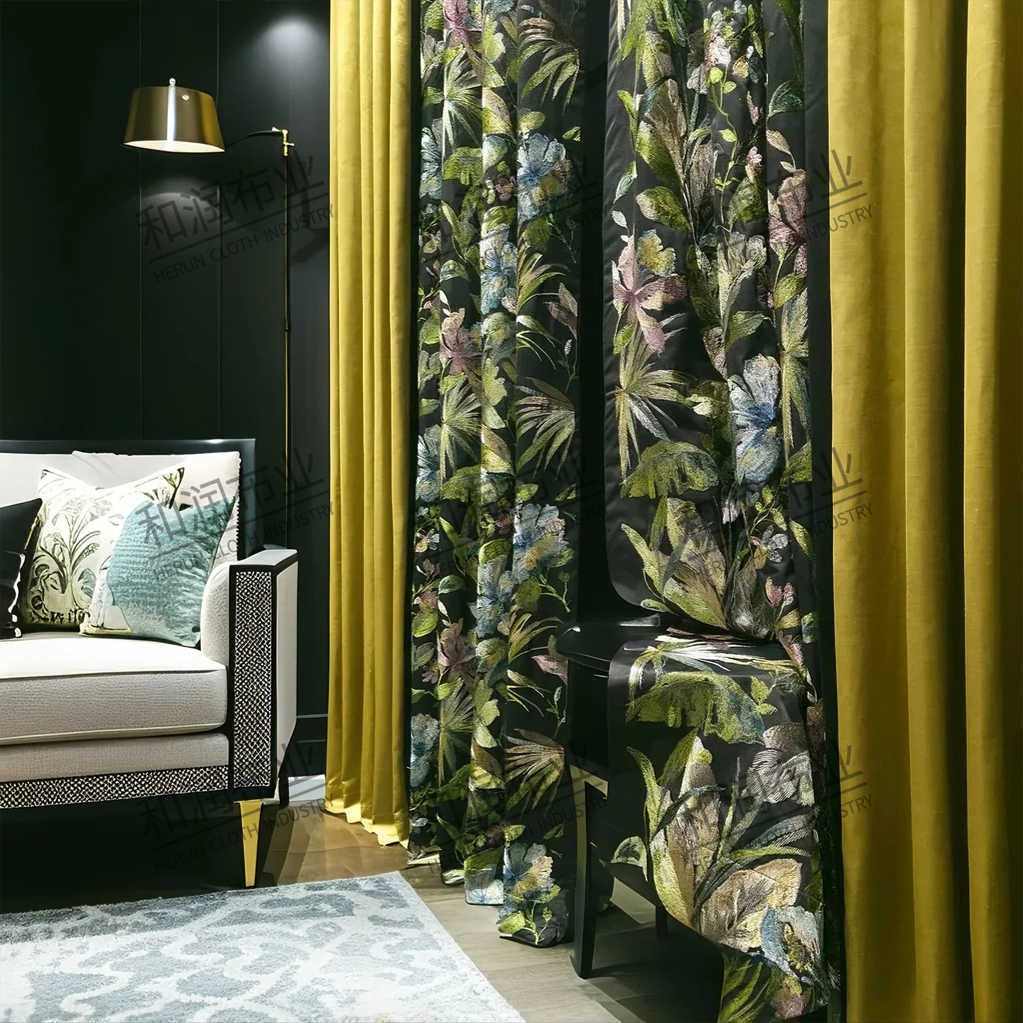 Французские ретро роскошные вышитые шторы зеленого цвета для гостиной, высококачественные шторы для виллы, американское мягкое оформление гостиной, спальня, новый китайский стиль