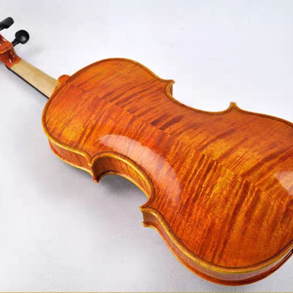 Solid Wood Tiger Pattern Violin Master Handmade Tiger Pattern Beginner Practice Exam Piano Teacher Recommended Special Price