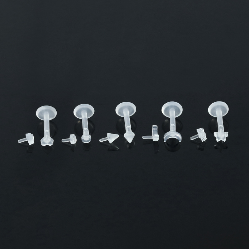 K-Style of the New Invisible Transparent Lip Nails, Stylish, Novel and Non-Allergenic Tongue Nails, Trendy and Fashionable Student Piercing Jewelry