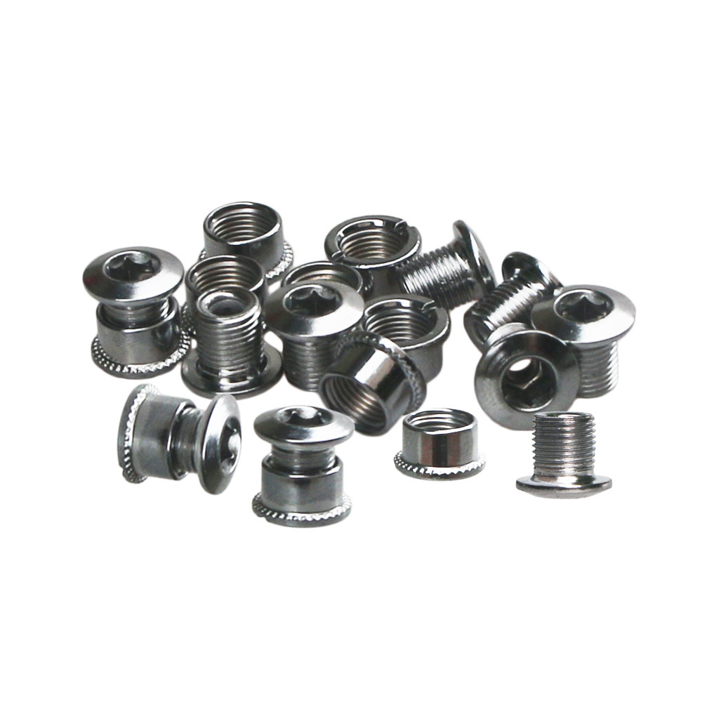 Mountain bike bicycle tooth plate fixing screw road bike tooth plate single Plate double plate three plate aluminum alloy screw