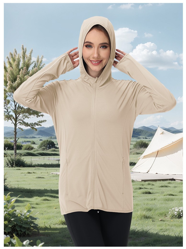 Summer Women's Sunscreen Clothing plus size Women's Thin Coat UV Protection Outdoor Long Sleeve Cross-border Explosions Export