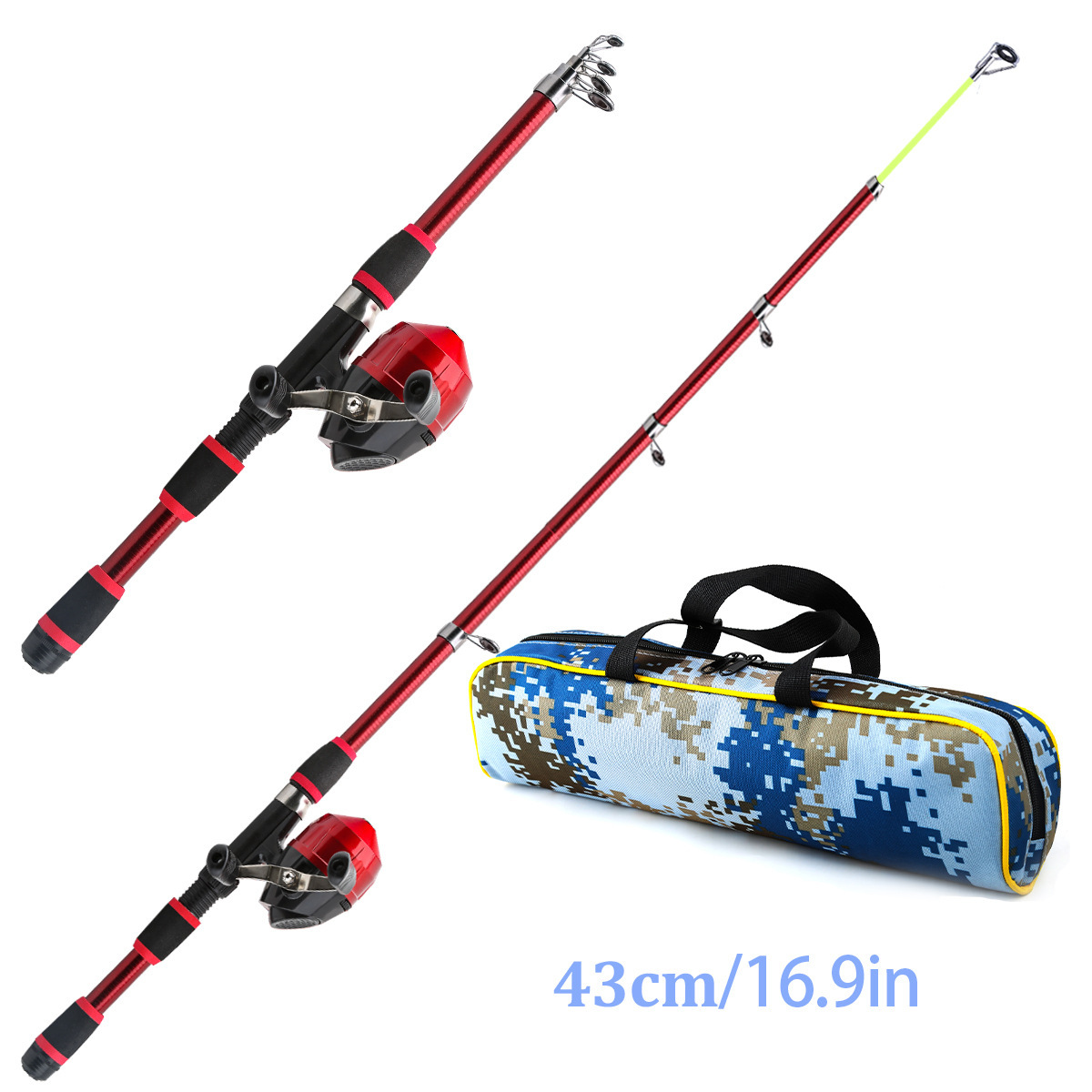 Cross-border children and teenagers outdoor fishing equipment fishing gear suit beginners fishing rod 1.8m factory wholesale