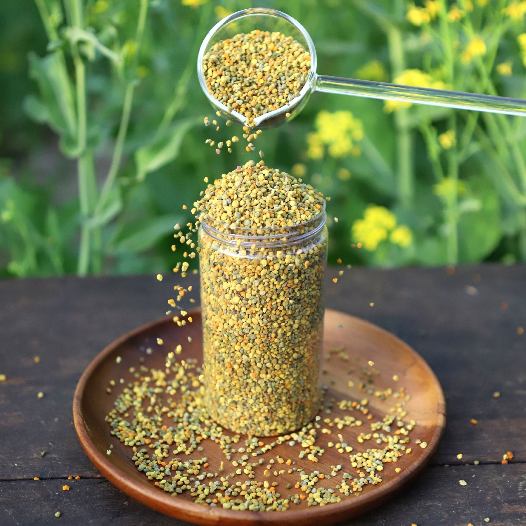 Farm-Produced Hundred Pollen, Qinghai, Rapeseed, Mixed Powder, Mountain Pollen, Hand-Selected Bee Pollen with Rich Fragrance, Made by Bees