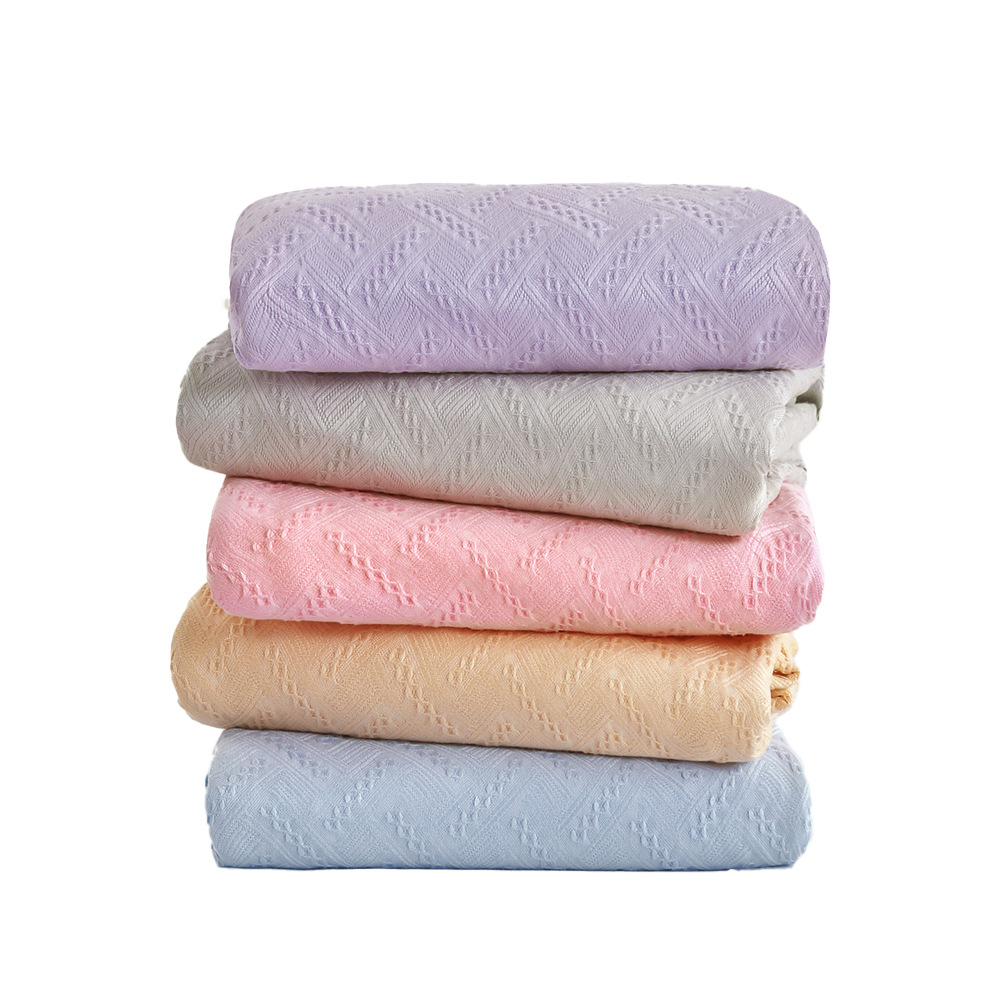 New Hot-Selling Bamboo Fiber Blanket Towel Nap Blanket Wholesale Customized Air-Conditioned Room Summer Cool Quilt Nap Blanket