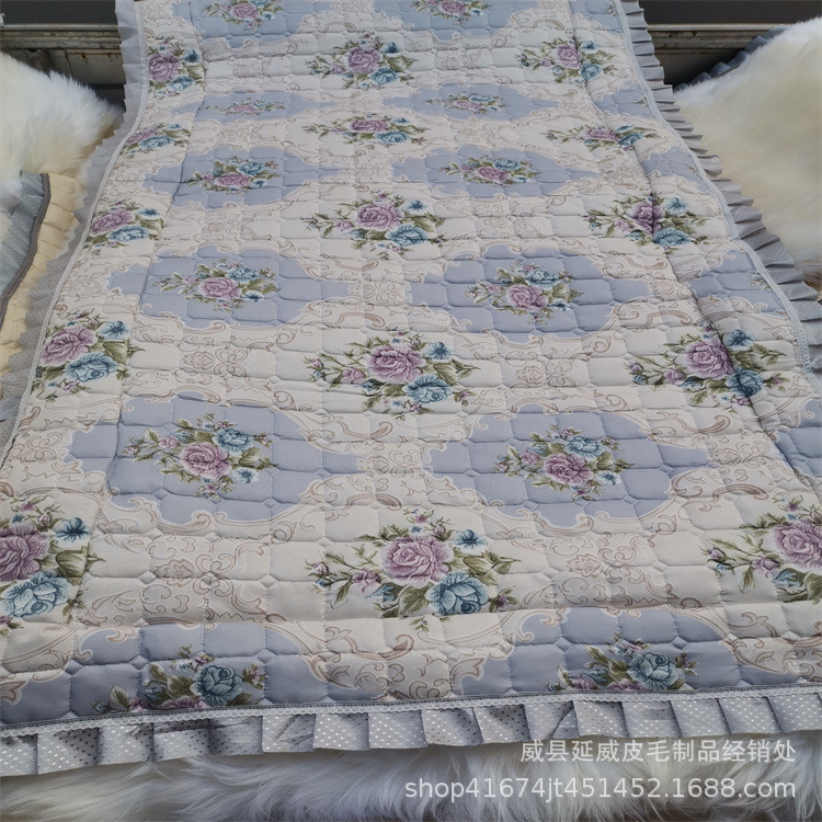 Factory wholesale long wool sheepskin mattress fur integrated warm single mattress