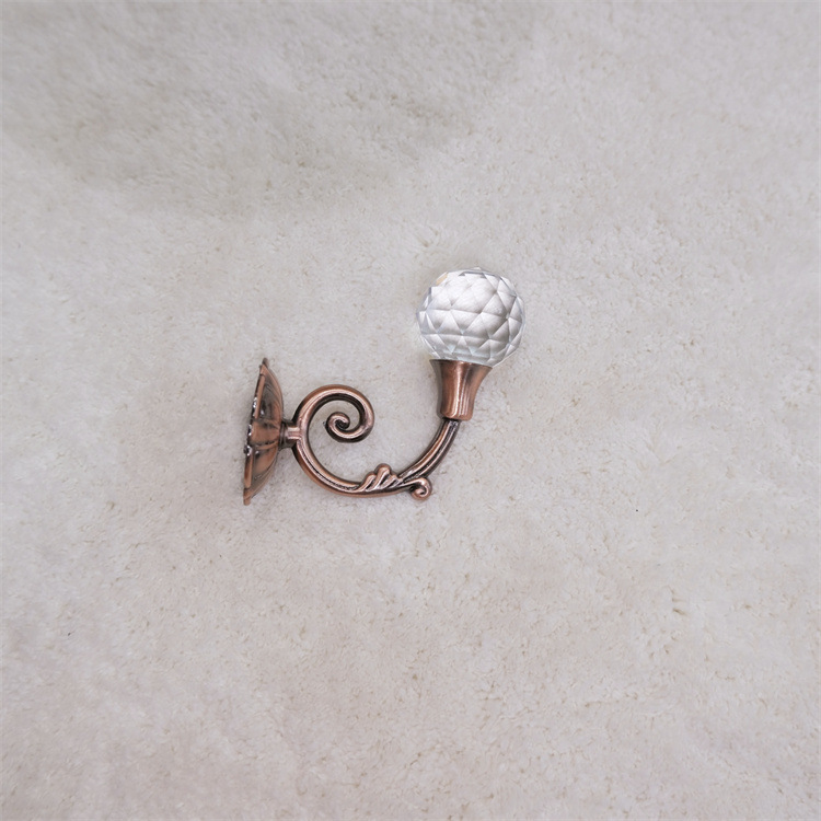 [Yonghao Hardware] Factory direct engraved small crystal ball aluminum alloy curtain wall hook Crystal hook