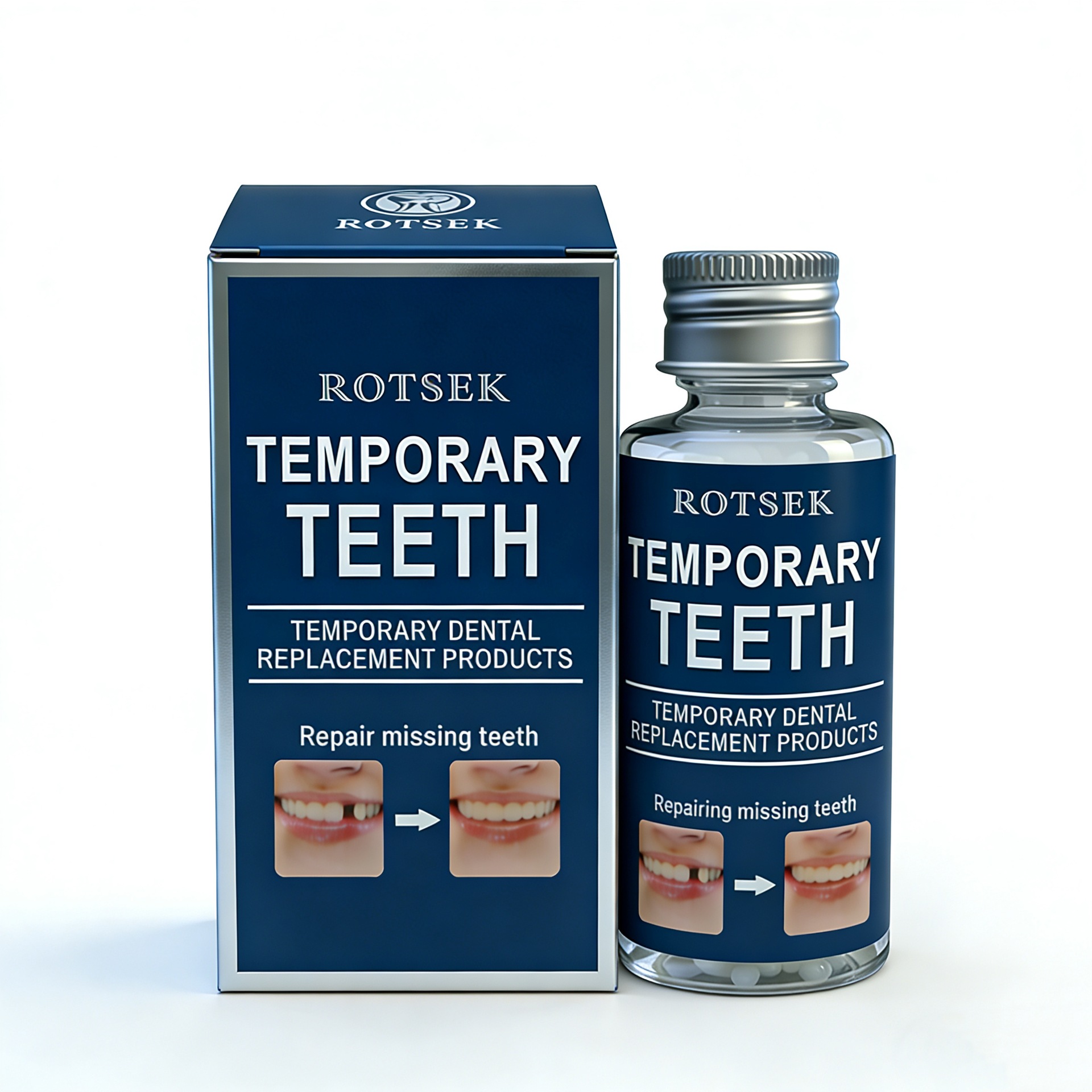 Cross-Border Moldable Plastic Dentures 30g Temporary Tooth Repair Adhesive Hot Search Terms Moldable Plastic Dentures