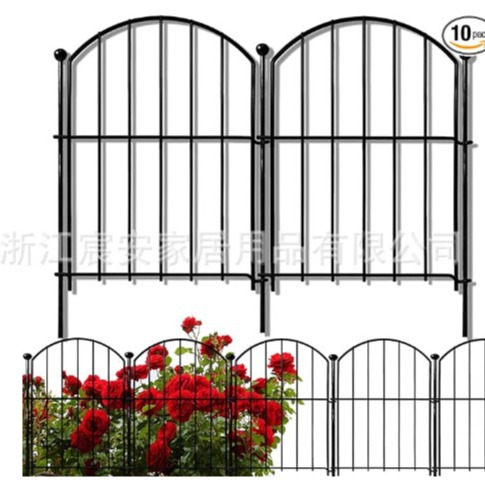 Кросс-браузерный декоративный забор, антикоррозийный металлический забор, не требующий копки, барьер для животных, арочный край цветника
