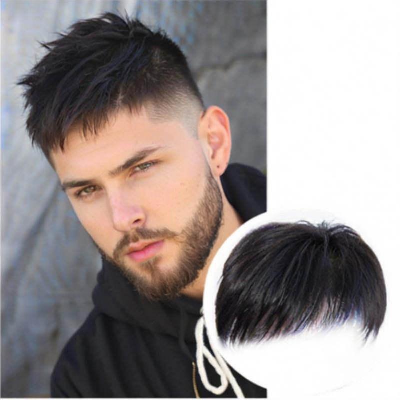 AliExpress wig men's short hair inch head replacement piece simulation wig factory supply a generation of hair