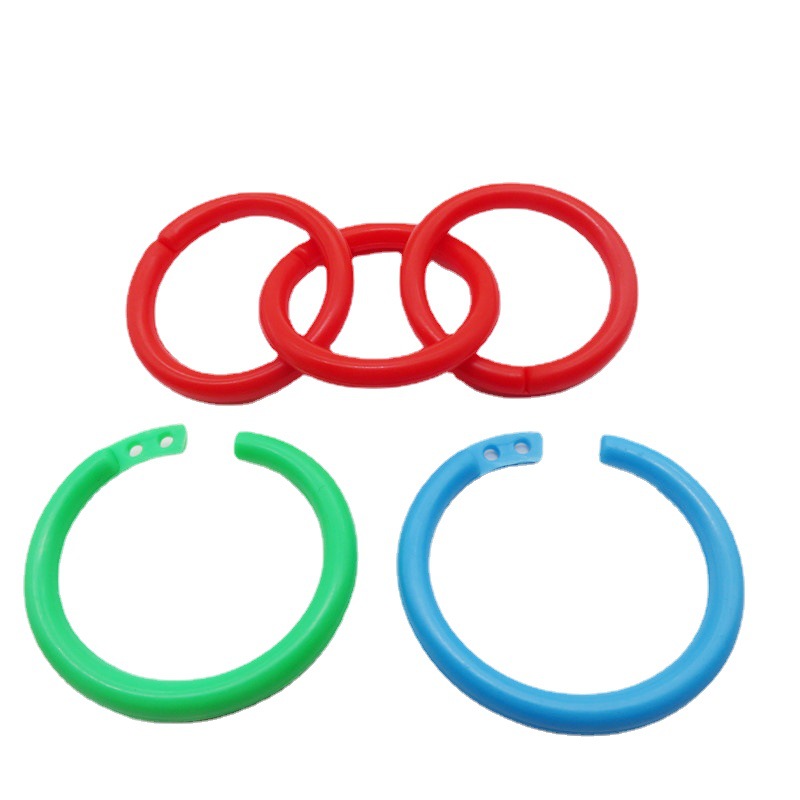 Factory direct double-button binding color loose-leaf ring buckle ring plastic book ring hand account card ring loose-leaf ring Book Ring