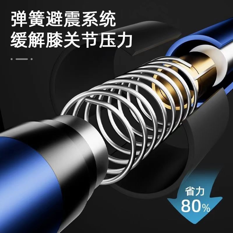 Jiang Fenfa Outdoor Hiking Stick Travel Climbing Adjustable Telescopic Walking Stick Hiking Cross-country Straight Handle Four-section Aluminum Alloy