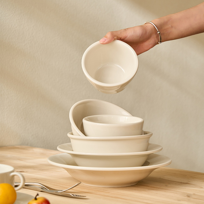 Rohto Tuxton Dish Set Simple Ins Style Durable High Temperature Resistant Ceramic Tableware Restaurant Home Genuine