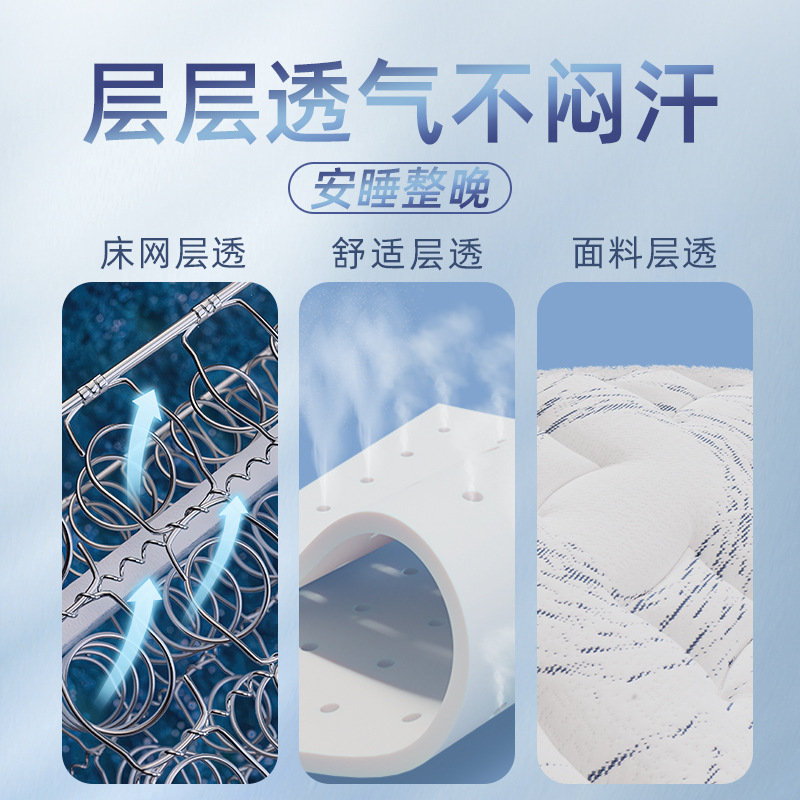 [Explore] Silk Soft and Hard Dual-Purpose Youth and Kidsren's Spine Protection Spring Mattress Home Cushion 0 Glue