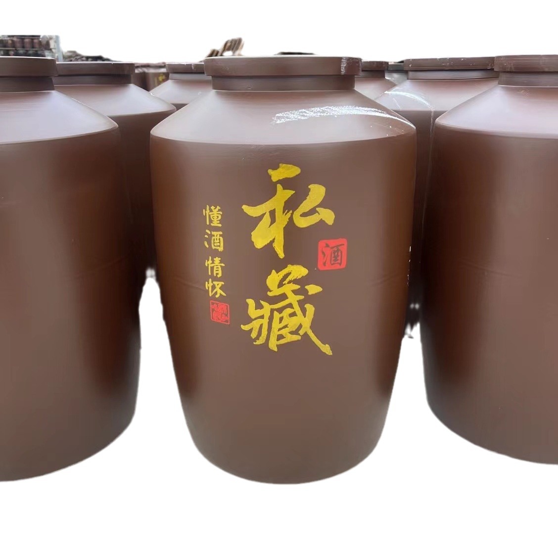 Manufacturer's Private Collection Straight Cylindrical Wine Jar with Faucet, Sealed Lid, Storage-Style Wine Vat, Thickened, Logo Customization Available