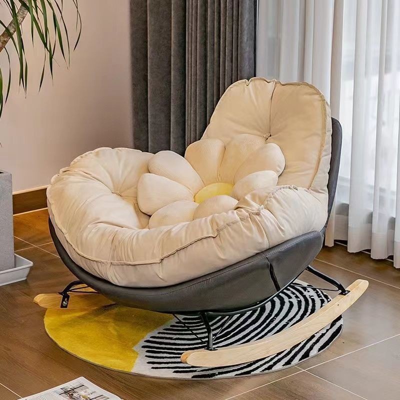 Home Simple Modern Lazy Sofa Single Balcony Leisure Chair Rocking Chair Rocking Chair Lounge Chair Living Room Penguin Living Room
