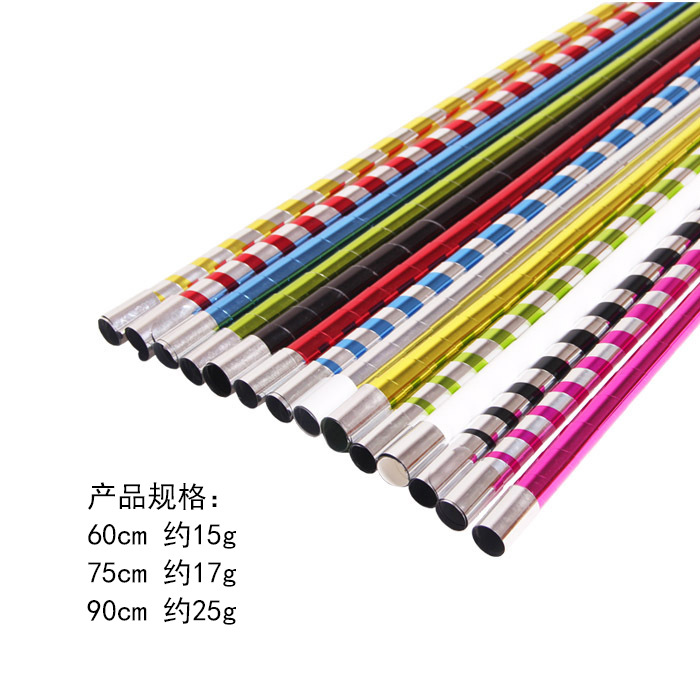 Plastic elastic stick plastic telescopic stick Gold-banded stick silk scarf changing stick magic stick close-up stage magic props