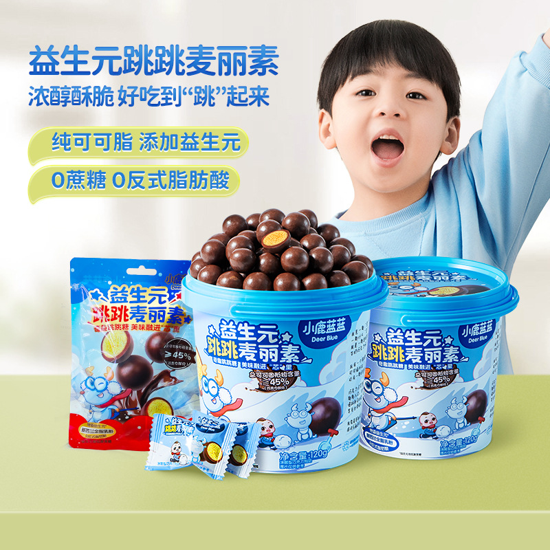 Попкорн Little Deer Lanlan с пребиотиками Melrose Barrel 0 сахарозы, чистое какао-масло, молочный шоколад