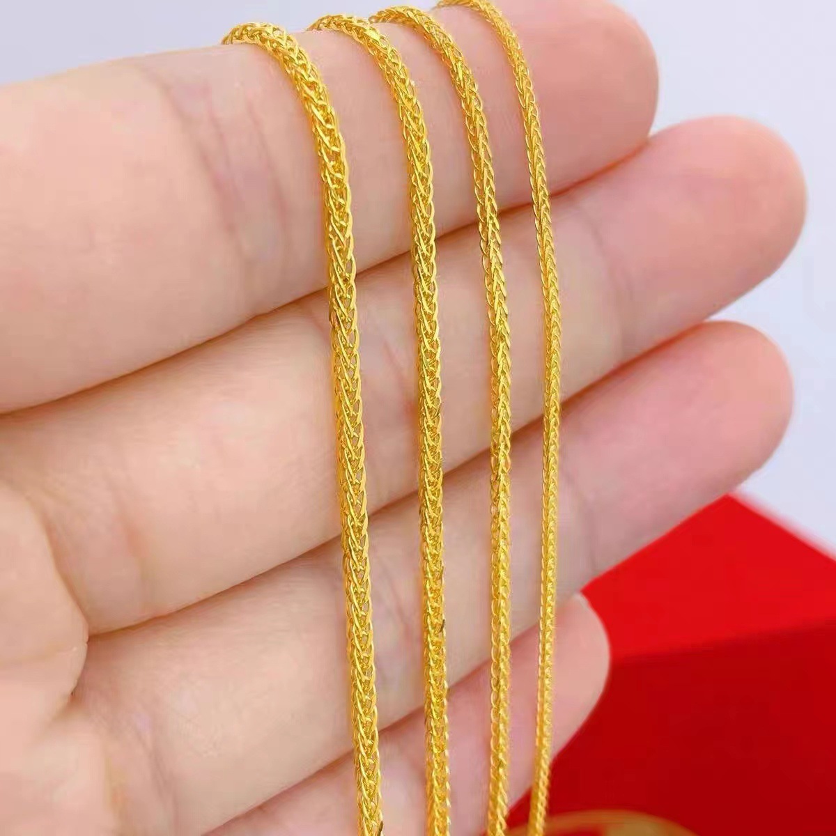 18K Gold Necklace Chopard Chain Au750 Gold Chain Simple and Versatile Women's Elegant Clavicle Chain Necklace Wholesale
