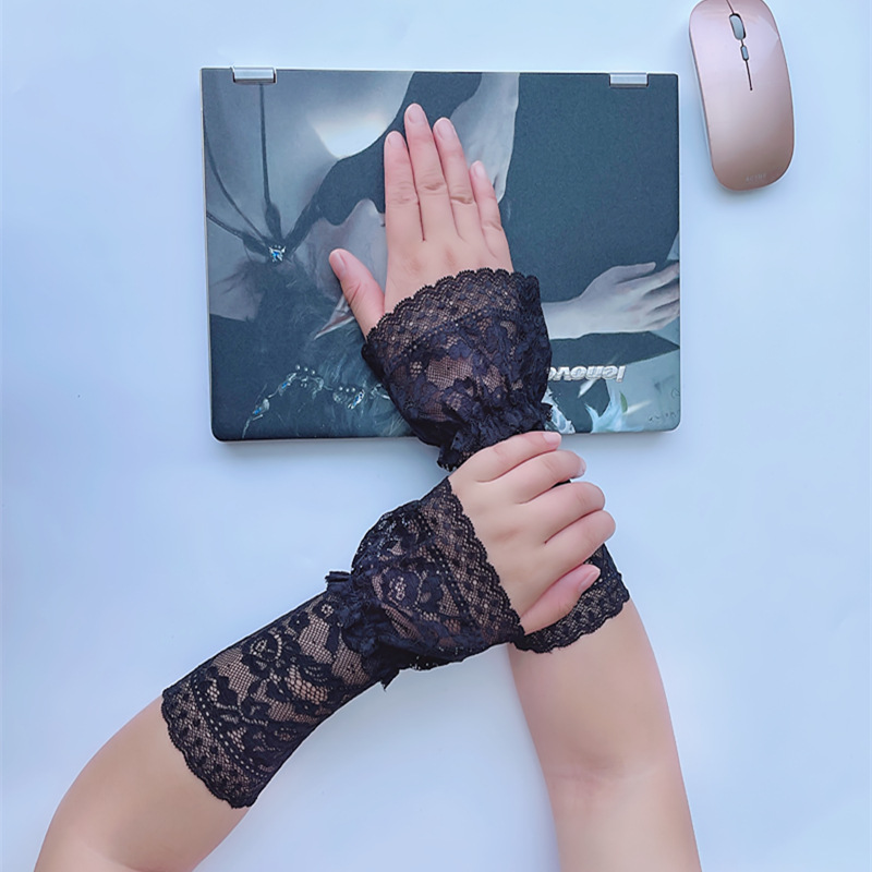 Lace Elastic Fake Sleeves for Women, Versatile Cuffs, Elastic Wrist Sleeves, Sweater Sweatshirt with Bell Sleeves