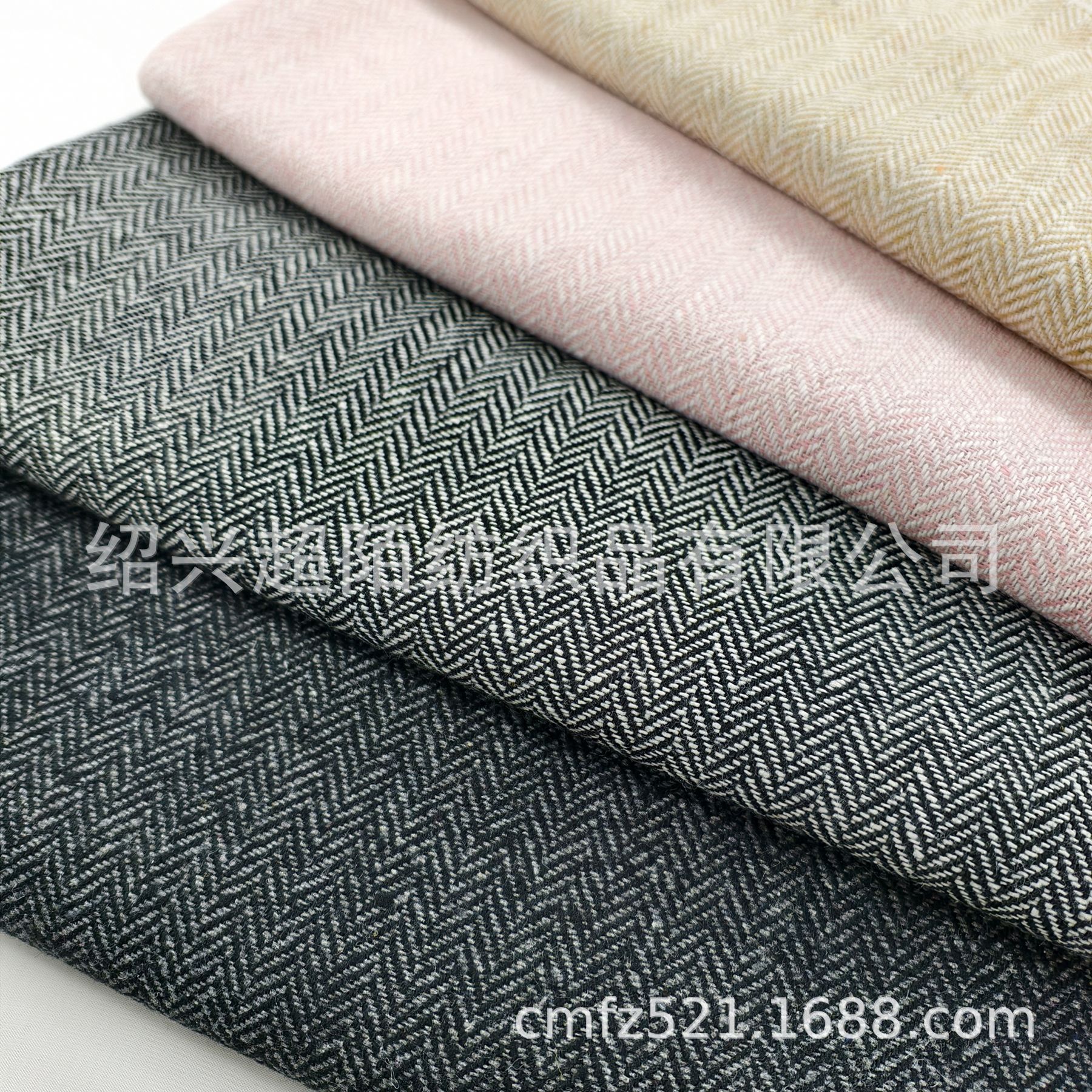 Ready Stock Supply of 1.2cm Thick Tweed Herringbone Fabric for Shoes, Hats, Bags, Pants, and Skirts