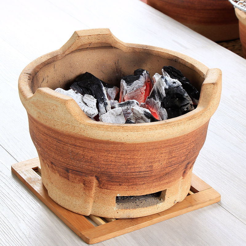 Indoor and Outdoor Charcoal Stove for Tea Brewing and Barbecue, Traditional Side Stove Charcoal Grill