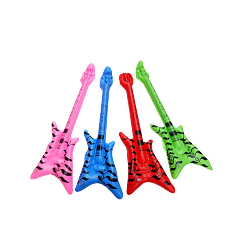 Inflatable Music Set Balloon Pvc Party Toy Simulation Musical Instrument Inflatable Instrument Inflatable Guitar Microphone