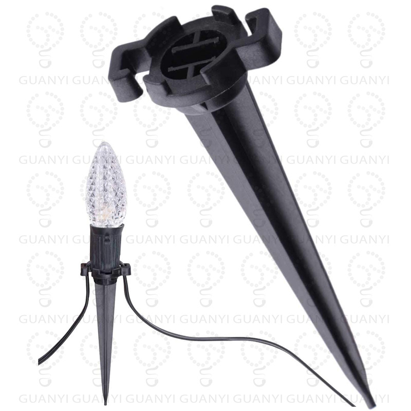 100 C7 C9 lamp holder universal outdoor holiday lighting Christmas lights lawn black floor plug