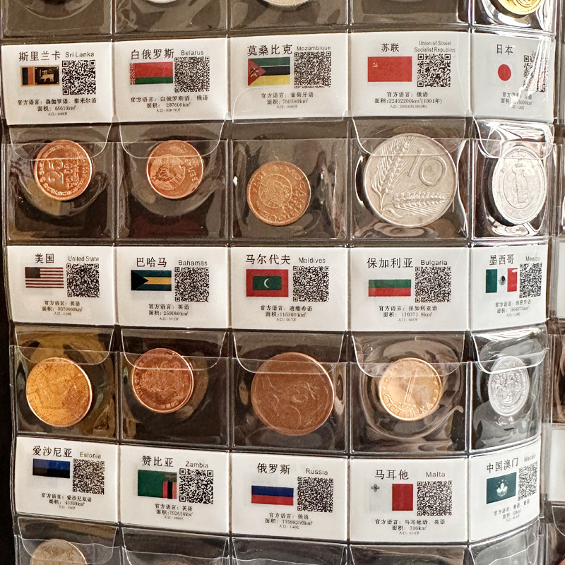 Coin Commemorative Album of 60 Countries in the World, Foreign Coins, Foreign Coin Collection Album, Coin and Banknote Album of Various Countries, Fidelity