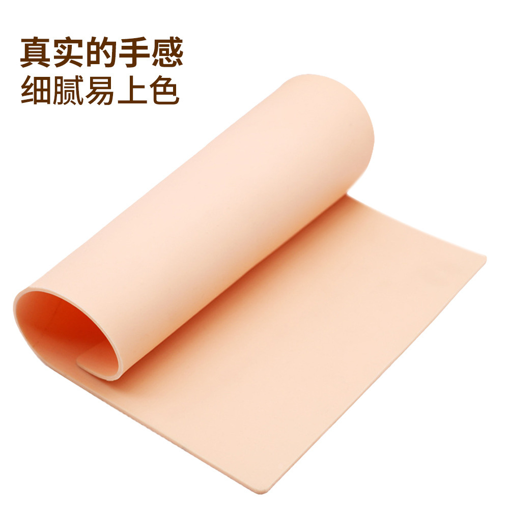 Blank tattoo practice leather pink silicone leather tattoo practice leather silicone practice leather small size practice leather cross-border