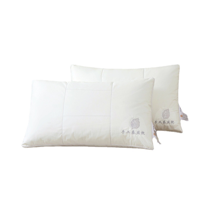 Class A silk pillow ten thousand needle embroidery cotton five-star hotel three-dimensional pillow pillow maternal and infant grade single pack