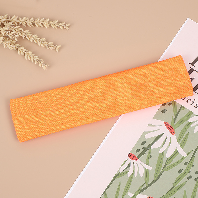 Solid Color Elastic Hair Band Women Wash Hair Band Simple Narrow Edge Sports Yoga Headband Wholesale