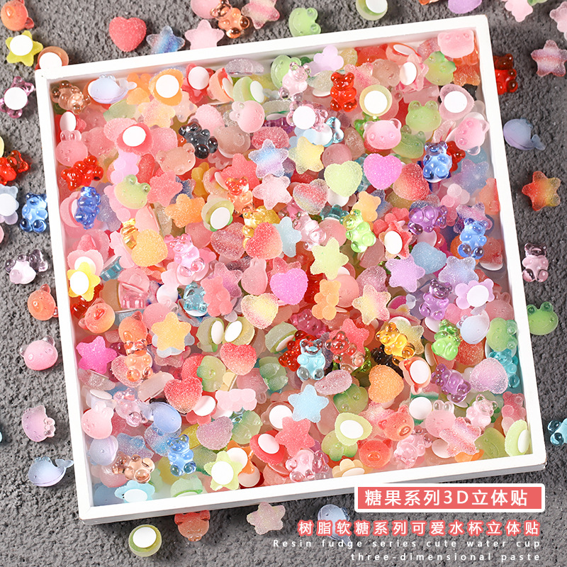 Наклейки на термос с 3D эффектом, серия конфет, милые аксессуары из смолы для мобильного телефона и холодильника