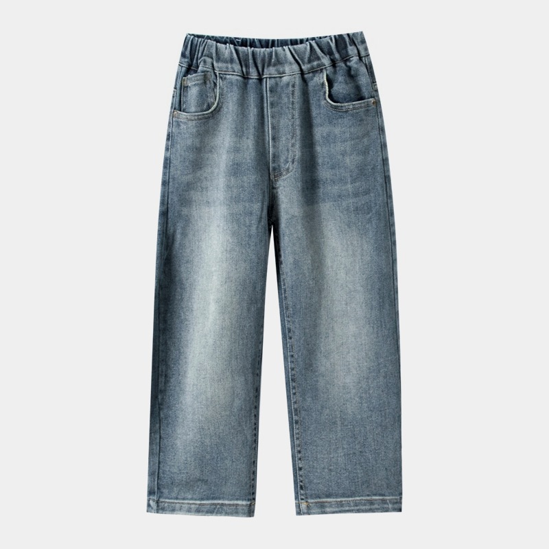 Boys' Pants for Foreign Trade, New Spring and Autumn Stylish Children's Clothing, Boys' Casual Fashion Loose Straight-Leg Jeans