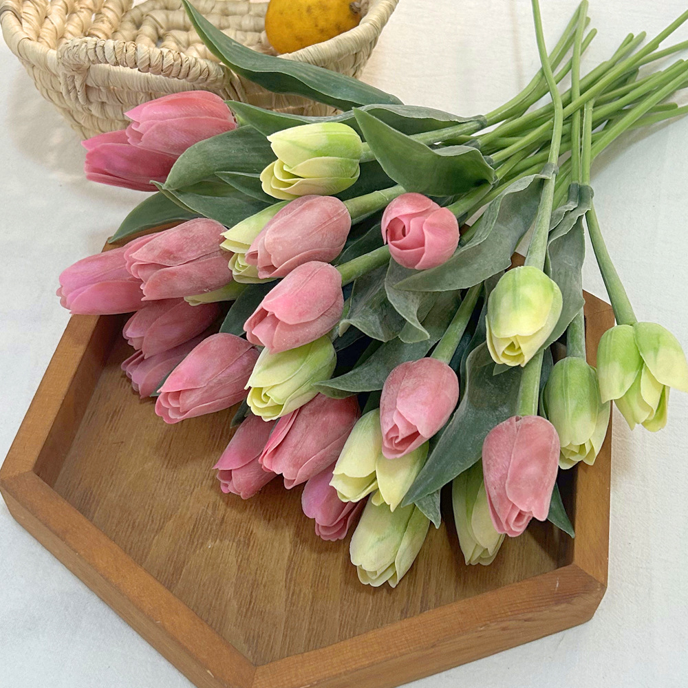 Симулированный мини пластиковый тюльпан, фальшивый цветок, шелковый цветок, свадебное и домашнее декорирование, оптовая продажа от производителя