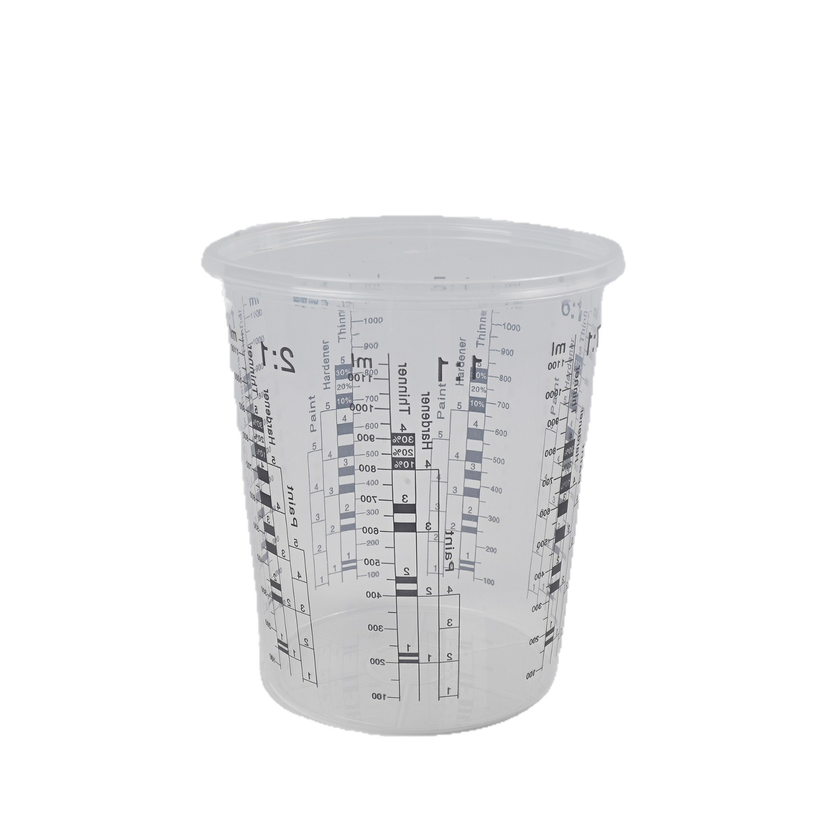 Paint Mixing Cup Disposable No-Wash Paint Mixing Cup with Scale Color Mixing Sealed Paint Container with Lid Large Capacity