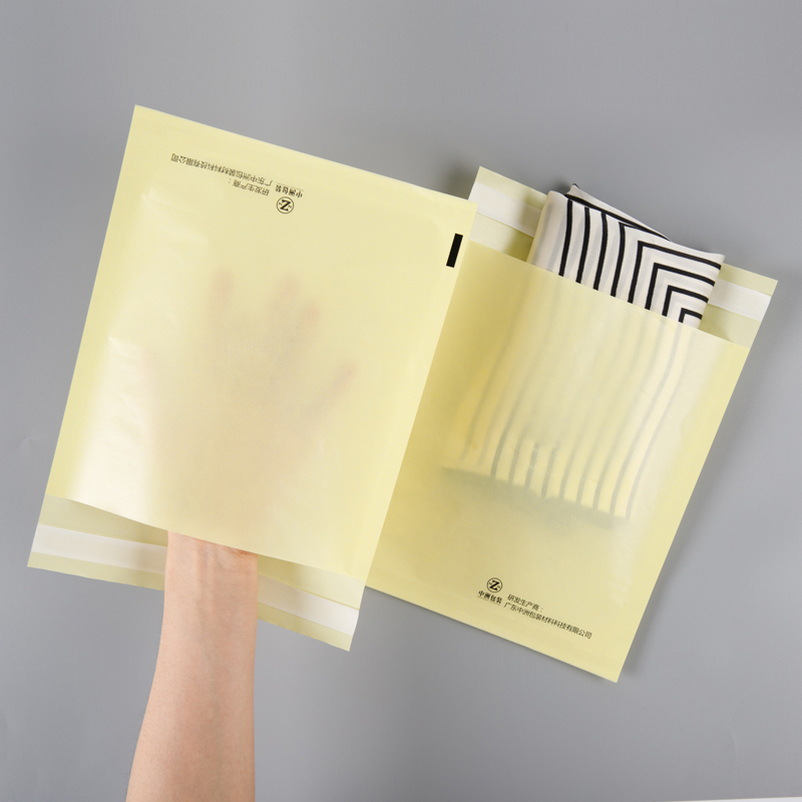 Glassine Paper Bag, Ziplock Bag, Plastic-Free Clothing Packaging Bag, Printed Wax Paper Bag, Biodegradable Transparent Paper Bag