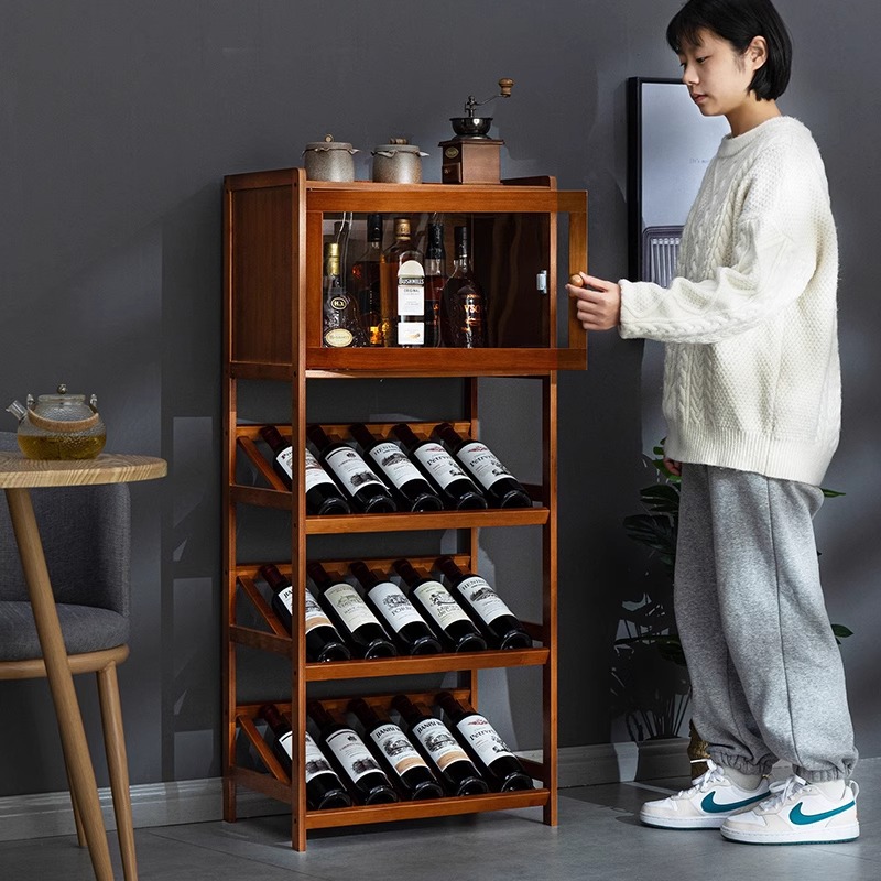 Living Room Wine Cabinet Wall Storage Cabinet Display High-End Integrated Cabinet Red Wine Display Cabinet Small Display Cabinet Home Wall