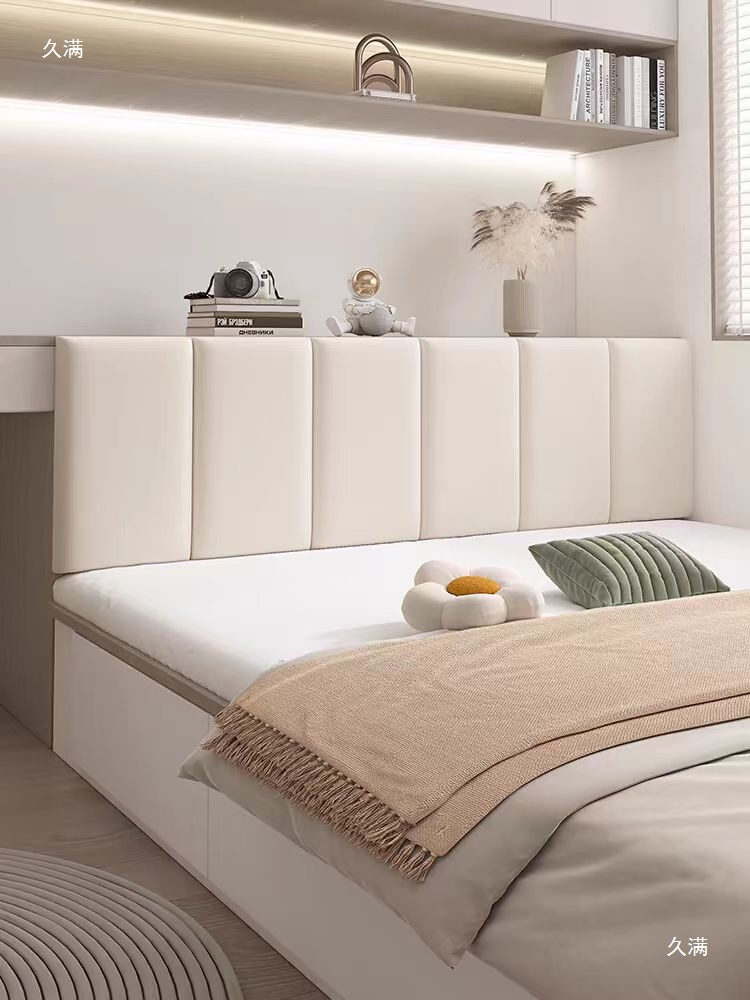 Tatami Bedside Soft Cushion 2025 New Self-Adhesive Wall Anti-Collision Kidsren's Kang Surround Bed Headboard