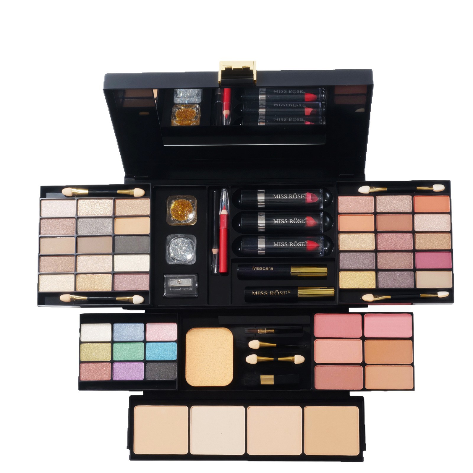 Missrose Cross-Border Makeup Palette Set Eye Shadow and Lip Gloss Combination Set Lipstick Blush Concealer Highlighter Powder
