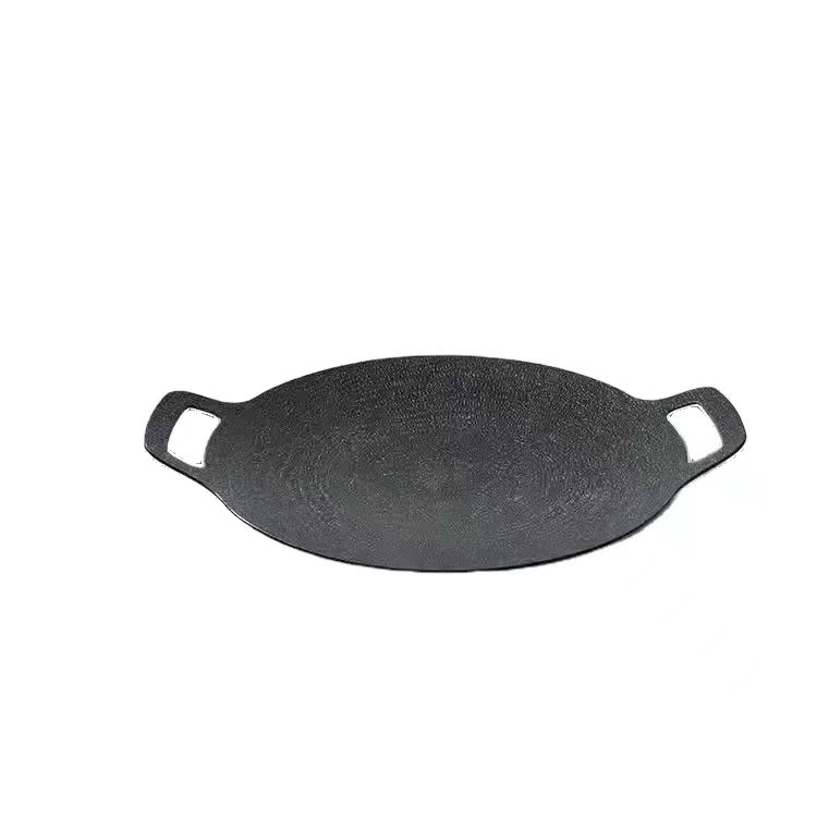 Korean Barbecue Plate Household Outdoor Medical Stone Non-Stick Pan Barbecue Plate Barbecue Teppanyaki Electromagnetic Cassette Stove Baking Pan