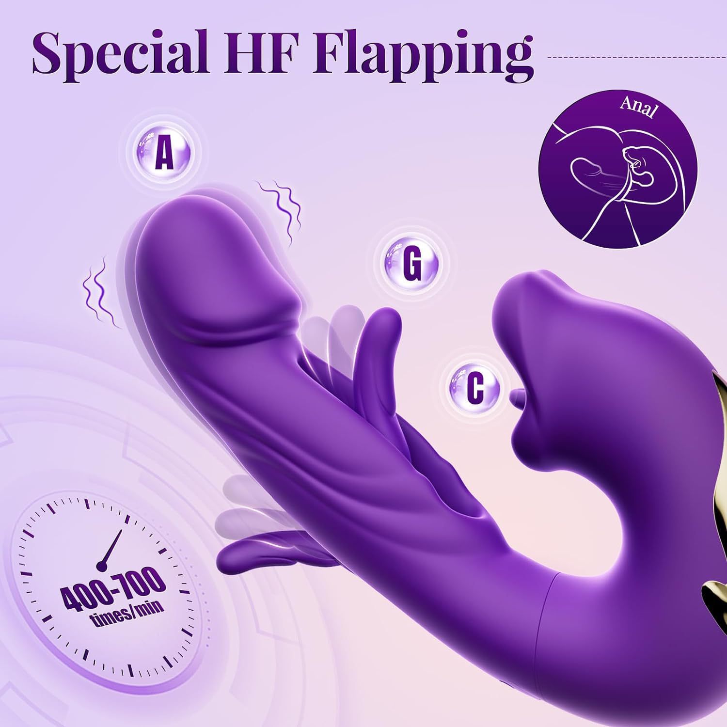 Foreign Trade New Three-In-One Mouth Slap Vibrator Tongue Cut Out Vibrator Female 7 Frequency Sucking Wearable