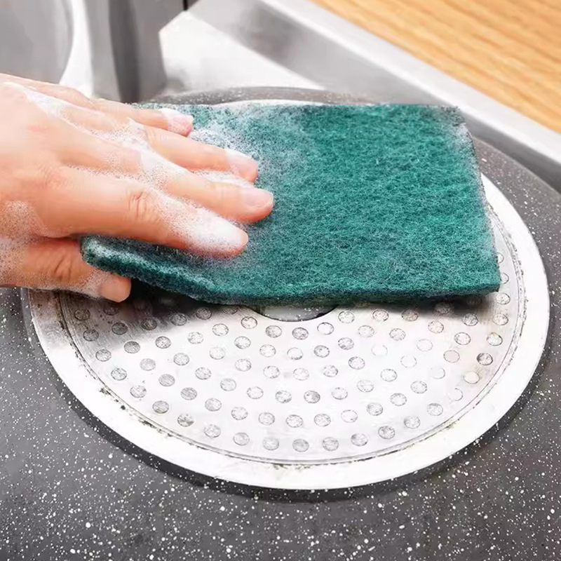 Emery Sponge Scouring Pad, Cuttable Household Dishwashing Cloth, Kitchen Cleaning Rag, Frosted Brushed Pot and Bowl Brush