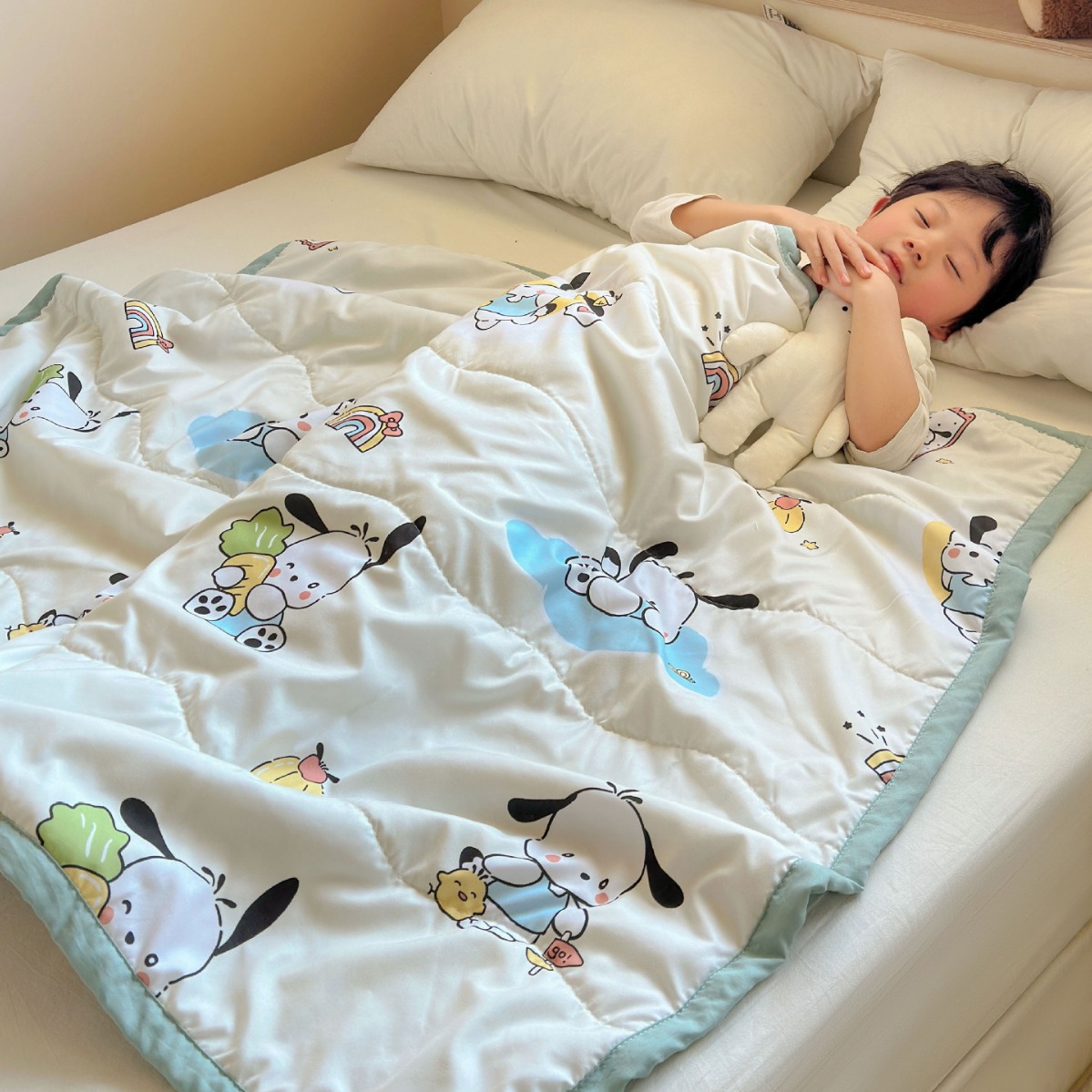 Sanrio Children's Summer Quilt Infant Air-Conditioned Quilt Kurome Kindergarten Nap Machine Washable Thin Quilt Summer Cool