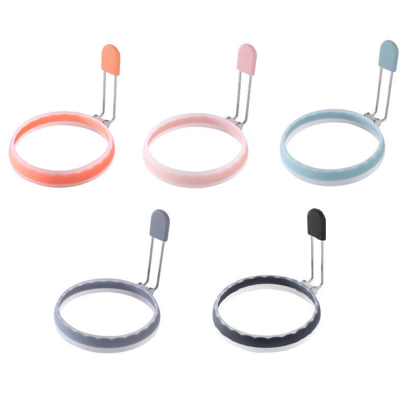 New Silicone Bag Nylon Egg Omelette Round Egg Burger Fry Meat Cake Baking Tools Semi-transparent Omelette Mold