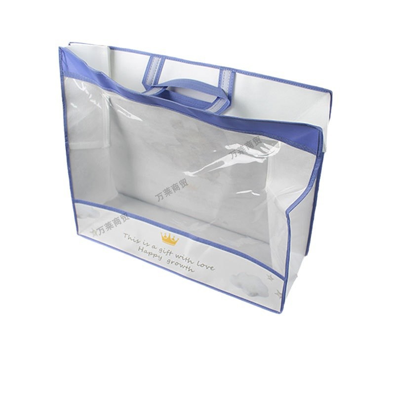 Clothing Tote Bags, Mother and Baby Clothing, Thickened Non-Woven Bags, Shopping Bags, Logo Gift Bags, Cross-Border Export Clothing